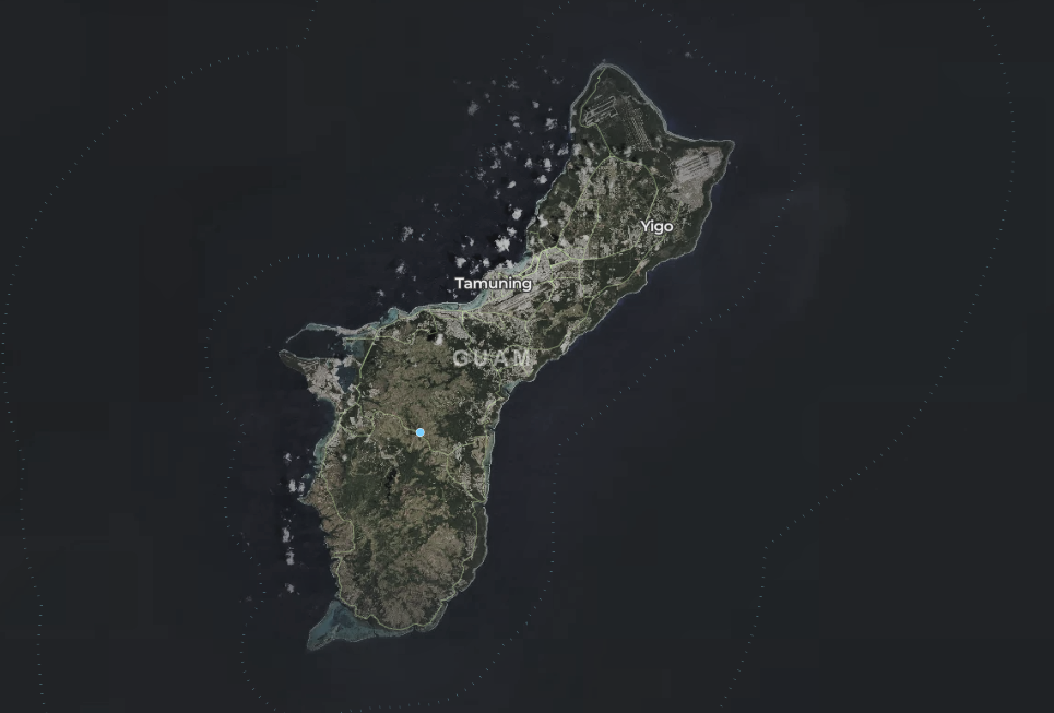 map of wind turbines in Guam